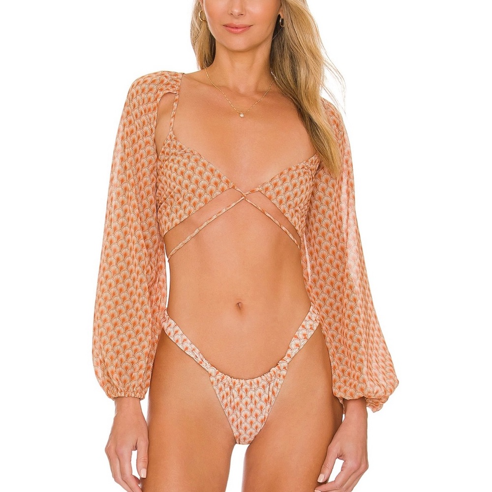 NWT Tularosa Kordova CropTop in Orange Shells, Large
